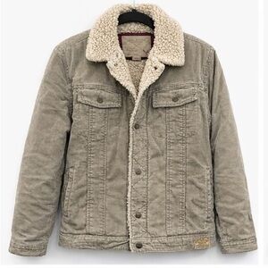 American Eagle Outfitters Tan Sherpa Collar Jacket